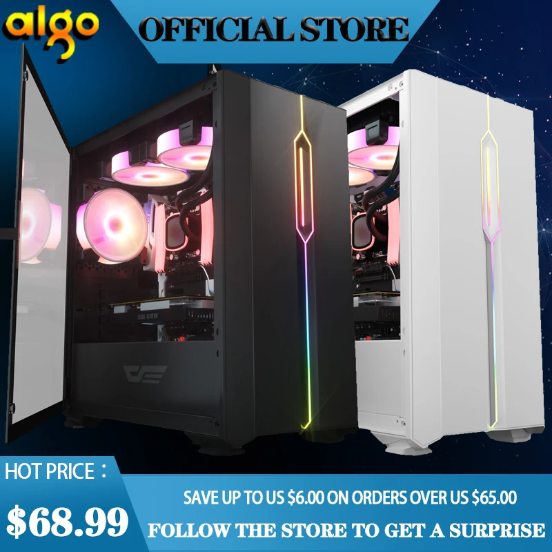 Чехол для настольного компьютера Aigo DLM23 gabinete pc gamer completo small mini matx/itx с водяным