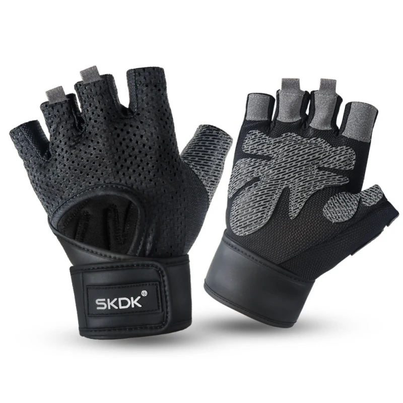 

Fitness Gloves Gym Half Finger Gloves Hollow-out Running Cycling Gym Fitness Training Workout Gloves Exercise Weight Lifting