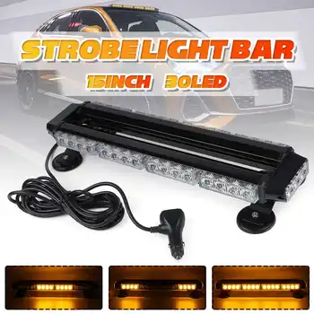 

12V 15" LED Car Truck Strobe Light Flashing Emergency Light Bar Vehicle Warning Light Beacon Lamp for Jeep Bus Trailer