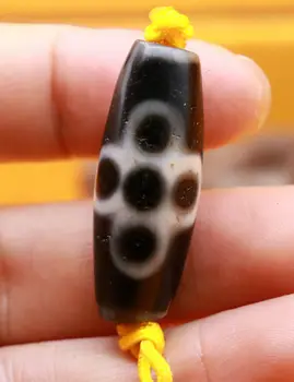 

Magic Energy Tibetan Old Agate 5 eye Lightening dZi Bead Amulet Pendant 37MM LLZB 1226 LS LKbrother Sauces Top Quality