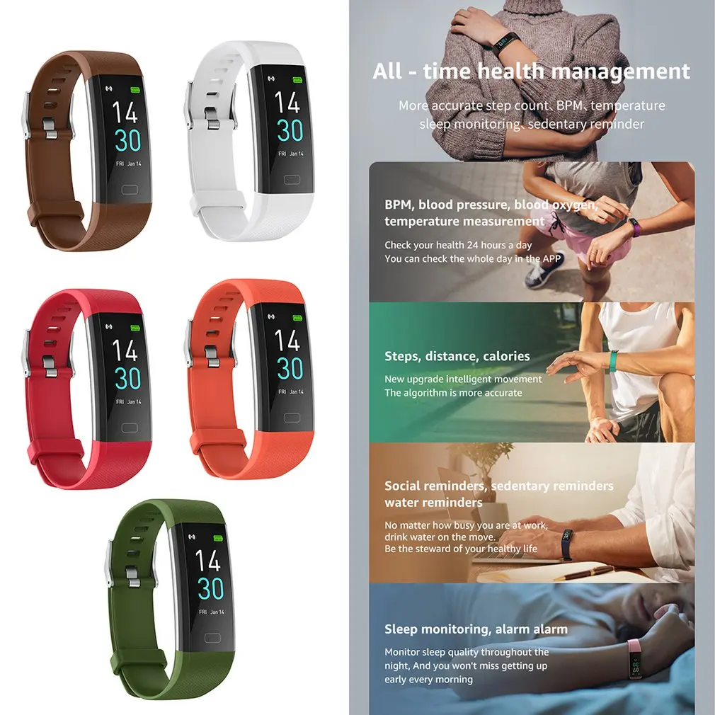 Runmifit S5 умные часы с монитором здоровья зеленые фитнес трекер Беспроводные