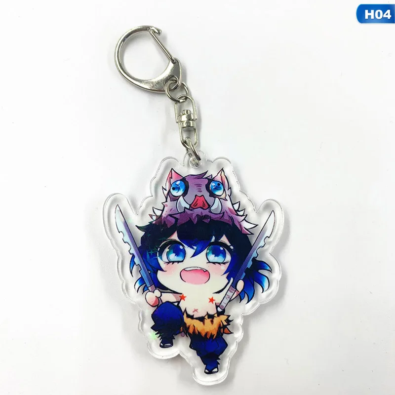 KEY5271H04 Аниме демон убийца: Kimetsu no Yaiba акриловый брелок для ключей Косплей Аниме Подарки - Цвет: KEY5271H04