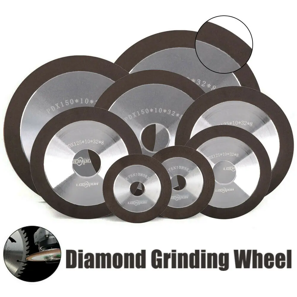 Abrasive Wheel Grinding Wheel Diamond Grinding Wheel Rotary Abrasive Tool For Carbide Metal Steel Tungsten Steel Milling Cutter Tool Sharpener 150Grit