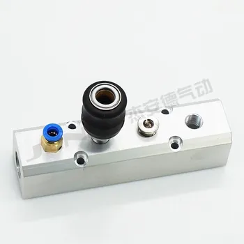 

Multi-line exhaust block gas circuit line straight through multi-pass pipe joint gas distributor with mounting holes aluminum