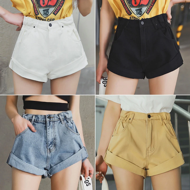 high waisted cloth shorts