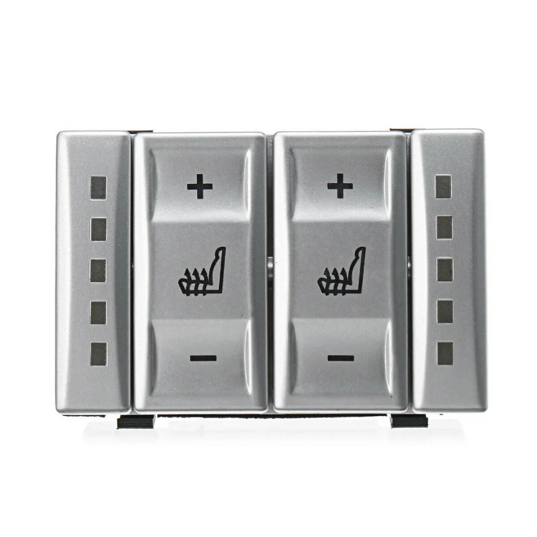 Mayitr 1pc Car Heated Seat Button Switch Silver Black BS7T19K314AB For Ford Mondeo MK4 Galaxy MK3 S-MAX