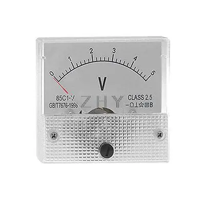 

Direct Current 0-5 V White Voltmeter Analog Panel Meter