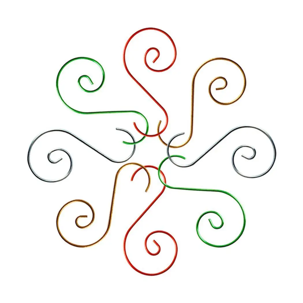 Stainless Steel Hooks Decorations Christmas Gift Christmas, Party S-shaped Silver/Red/Gold/Green Pack of