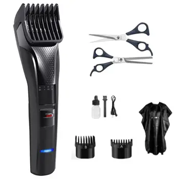 

Professional Hair Clippers Men Trimmer Scissors Hairdressing Cape Grooming Kit Barber USB Charging Cordless Haircut Machine