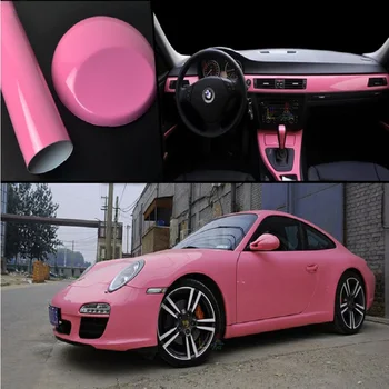 

Glossy pink vinyl Auto Car Styling Car and motorcycle sticker Vinyl Wrap Film Air Release Sticker Decal Sheet Accessories