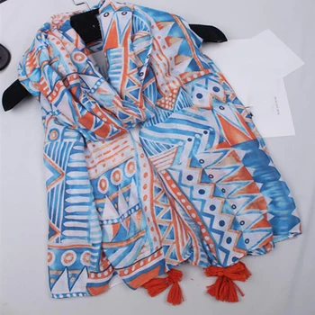 

Hot Sale Print Silk Chiffon Scarves Women Wrap Sunscreen Beach Cover Up Long Hijab Bandana Cape Female