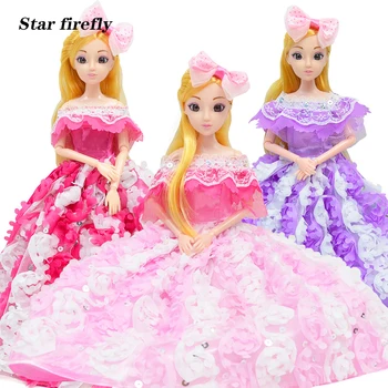 

BJD Doll 30CM 18 Ball Jointed Dolls Princess Wedding Dress Up Gift Box Outfit Shoes Wig Hair Makeup Best Gift for Girls