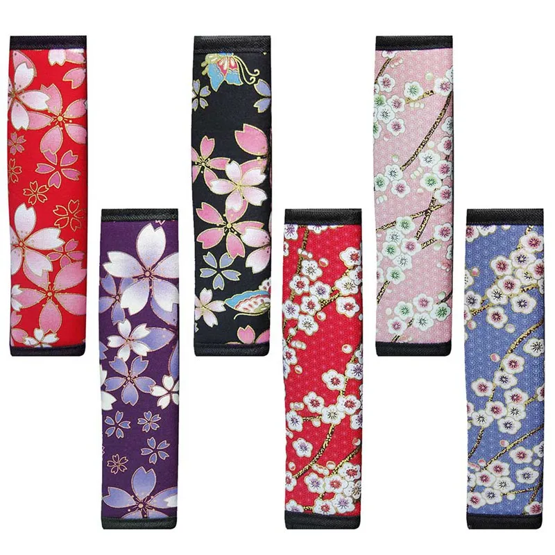 

Universal Plum/Sakura Blossoms Seat Belt Shoulder Pad Seat Shoulder Car Belt Protector Belt Cover For Car Isnterior Accessorie