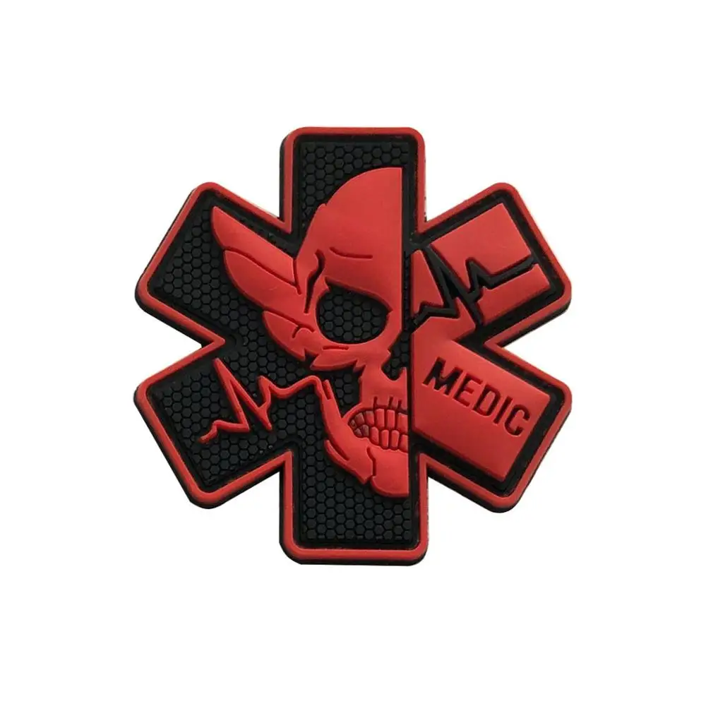 PVC-Skull-MEDIC-Patches-Tactical-Military-Morale-Decorative-Patches-Combat-Applique-Rubber-Medic-Medical-Badges-military (3)