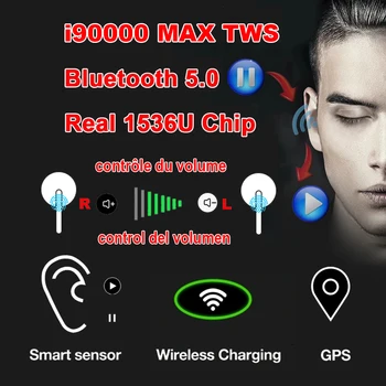 

i90000 MAX TWS Arie 2 Wireless Earphone 8D Super Bass Bluetooth 5.0 Earphone Sliding Volume Adjustment Earbuds PK i5000 i9000tws