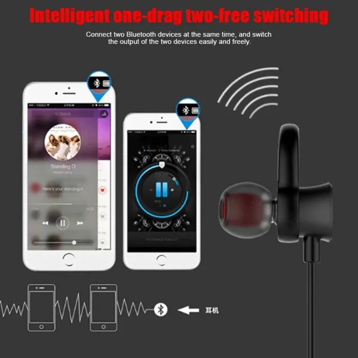 Нагрудный зажим Bluetooth гарнитура приемник Спорт стерео Водонепроницаемый Многофункциональный портативный приемник DQ-капля