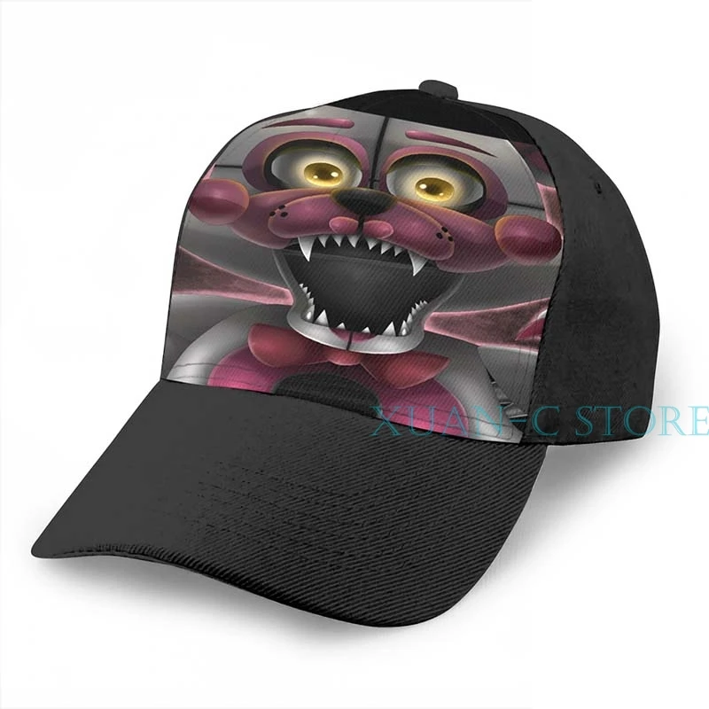 Funtime Foxy баскетбольная Кепка для мужчин и женщин модная черная шляпа унисекс с принтом