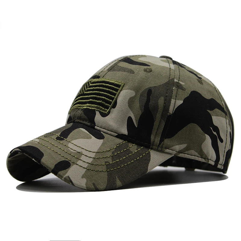 New Men USA Flag Camouflage Baseball Cap Army Embroidery Cotton Tactical Snapback Dad Hat Male Summer Sports America Trucker | Аксессуары