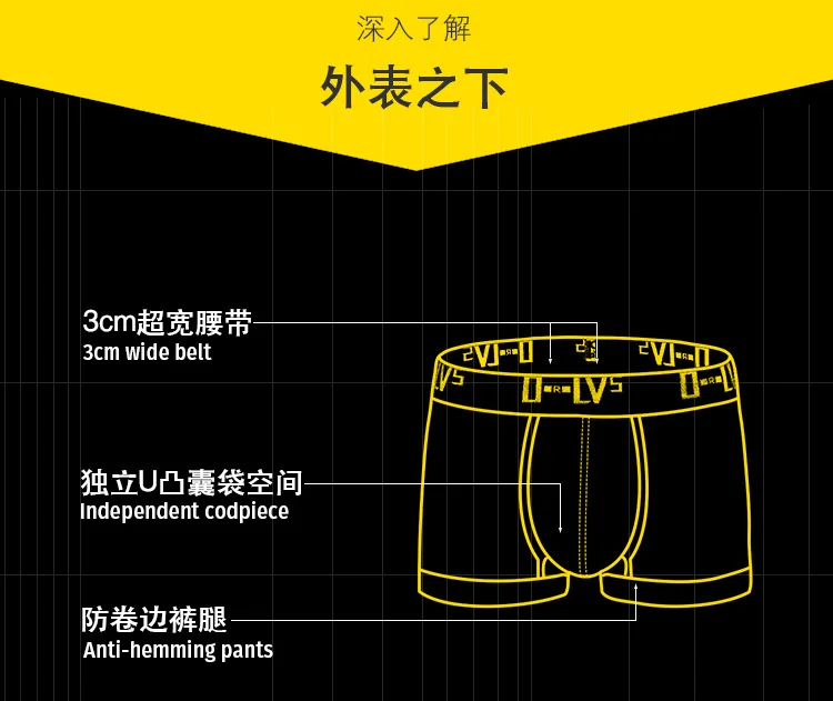 Men's Cotton Boxer Underwear Adjustable Ring Sexy Buttock Lifting Sheath U Convex Boxers Low-Rise Sports Underwear