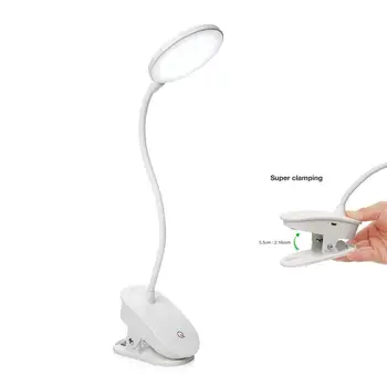 

Dimming Table Lamp Clip On Lamp ， Rechargeable Led Clip on Light,Touch Lamp with 1200mAh Battery ,3 Color Modes