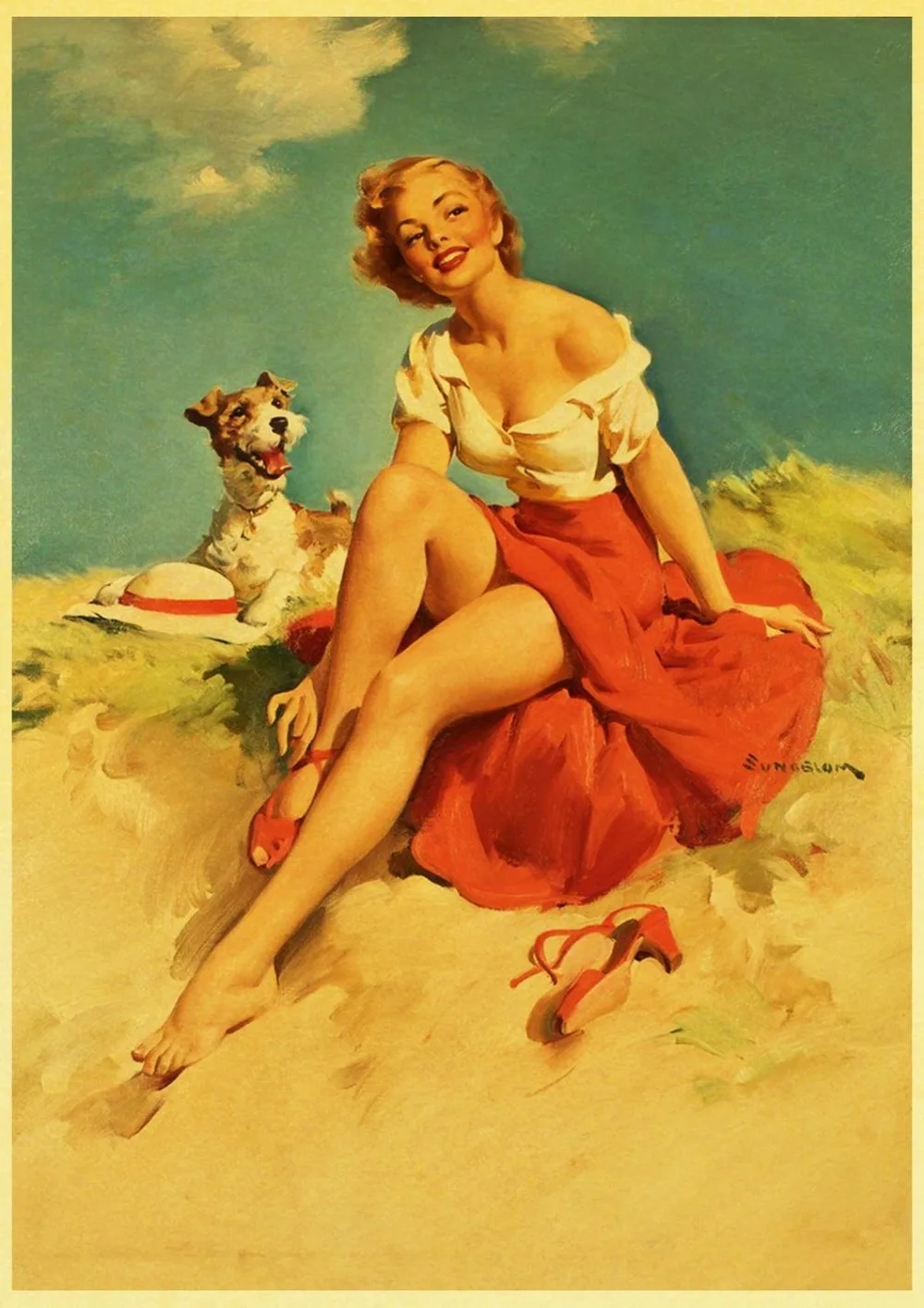 Vinatge-World-War-II-Sexy-Pin-up-Girl-Retro-Poster-Canvas-Paper-Printed-Sexy-Lady-Art(18)