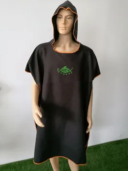 

Microfiber quick-drying bathrobes Sand-proof sunscreen beach dressing Caps with water-absorbing cloak Wear beach towel for men a