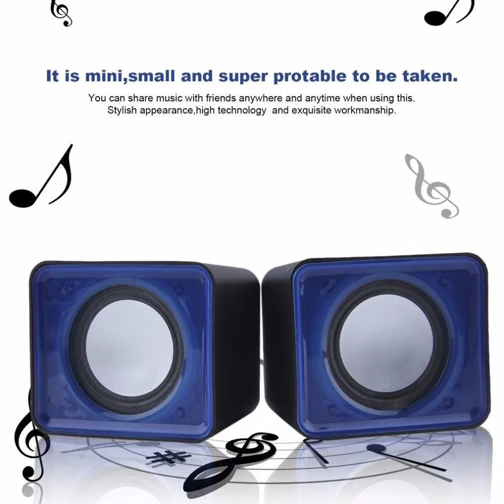 

Portable USB 2.0 Multimedia Desktop Computer Notebook Mini Speaker Music Home Theater Party Speaker 3.5mm Jack