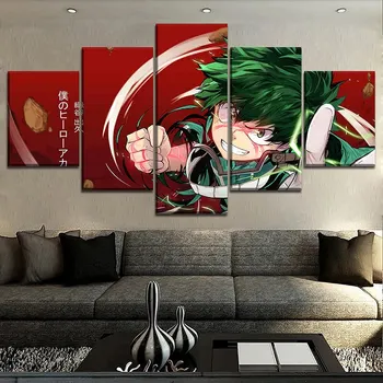 

Canvas Paintings 5 Pieces My Hero Academia Anime Wall Pictures For Boys Room Home Decorative Modular Prints Art Poster