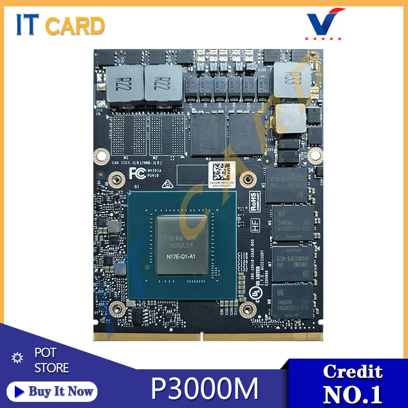 Quadro P3000M P3000 GDDR5 6GB Video Graphics Card