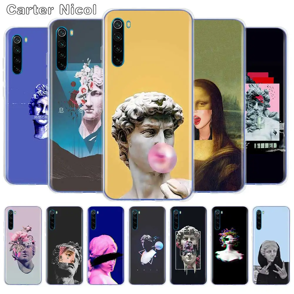 Michelangelo художественная статуя эстетический силиконовый чехол для Xiaomi Redmi Note 9S 9 Pro