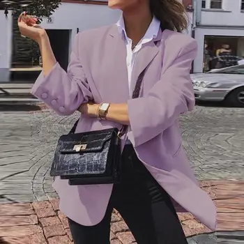 

ZANZEA 2020 Fashion Outerwear Office Ladies Solid Blazer Women Casual Long Sleeve Coat Jackets Female Blazers Chaqueta Mujer 5XL