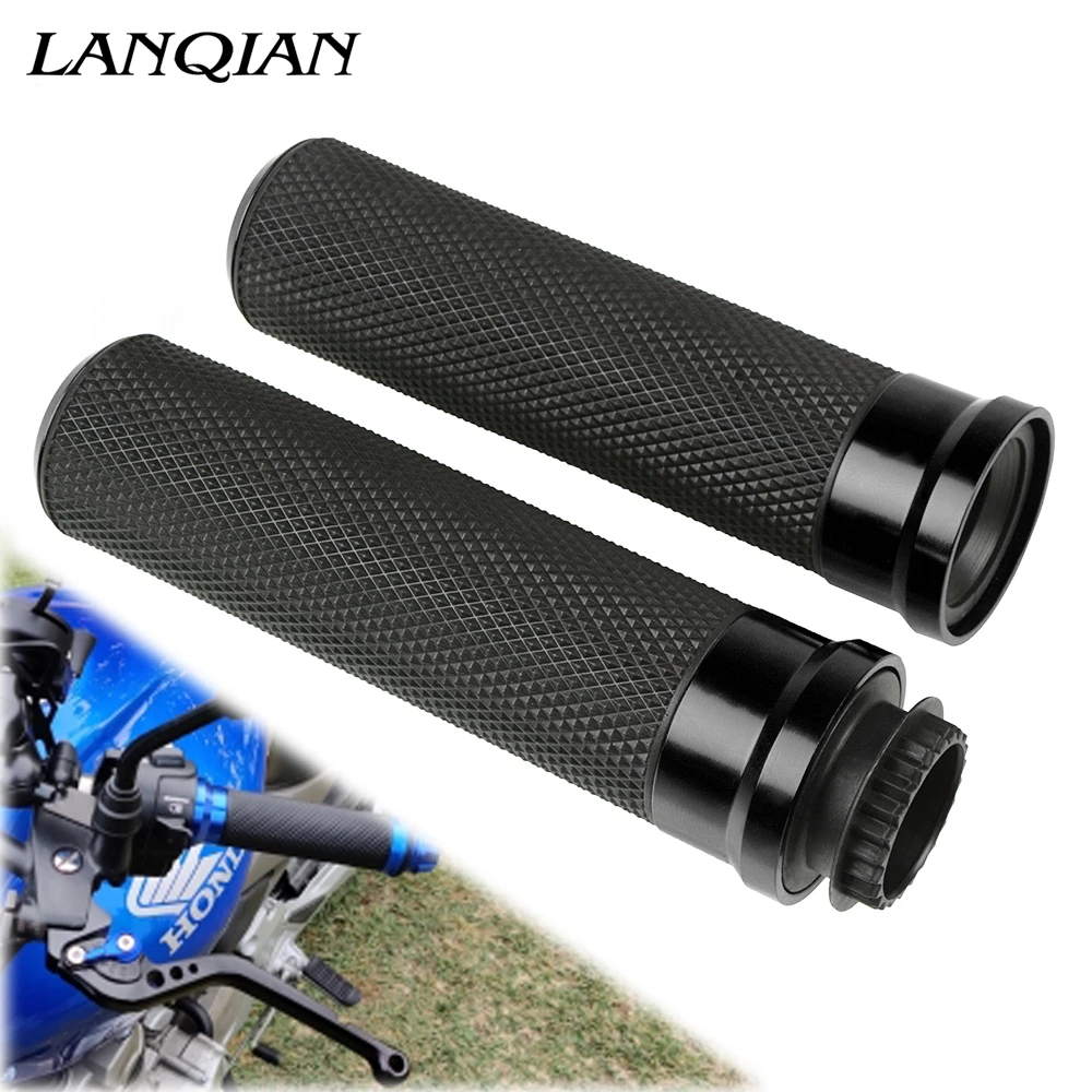 

Motorcycle Accessory Poignee Moto Aluminum Hand Grip Aluminum Plastic For kawasaki er6n mt 07 vespa lx 50 xt600 honda cb500
