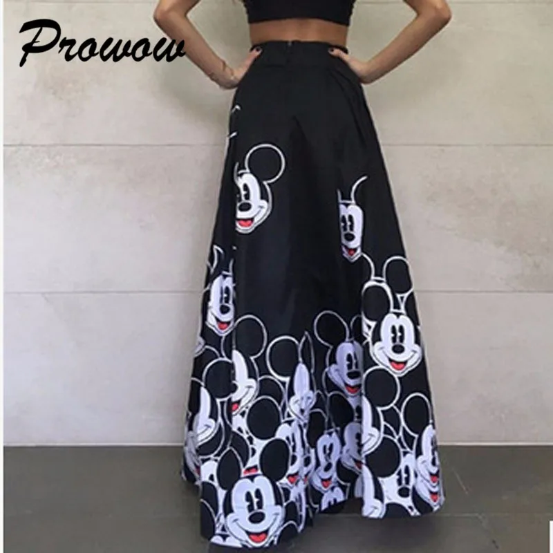 Plus Size Mickey Long Skirt Women Elegant Elastic High Waist Cartoon Casual Women Pleated skirt Ladies skirt Women Streetwear Plus Size Mickey Long Skirt Women Elegant Elastic High Waist Cartoon Casual Women Pleated skirt Ladies skirt Women Streetwear