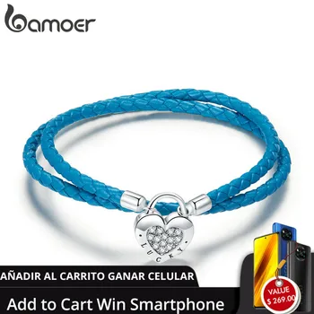 

bamoer Silver S925 Chain Bracelet Sterling Silver Lock Basic Bracelet Link Bracelets Fine Jewelry Gifts for Girl SCB200