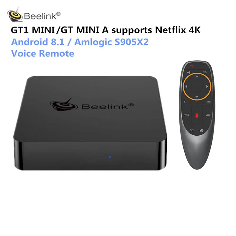 

Original Beelink GT1 MINI GTmini A Smart TV Box Android 8.1 Amlogic S905X2 Voice Remote Conteol Set Top Box 4K WiFi Media Player
