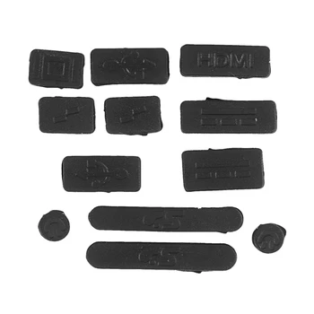 

12 in 1 USB plug Cover Anti-Dust Silicone For Pro 13 "15" air 11 "Black