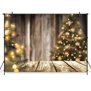 

Neoback Christmas Backdrops for Photo Shoots Bokeh Christmas Tree Wood Children Photographic Background for Photo Studio