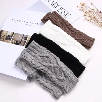 

1Pair Unisex Men Women Arm Warmer Winter Fingerless Knitted Long Gloves Cute Mittens High Quality