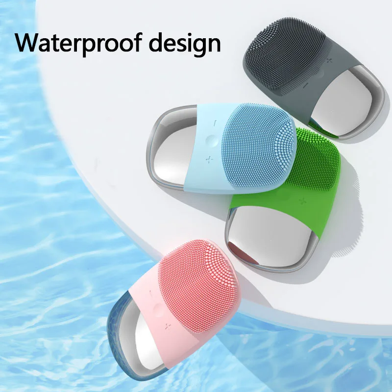

Silicone Facial Cleansing Brush Sonic Face Scrubbers IPX7 Waterproof Electric Face Cleanser Massager Brush For Face