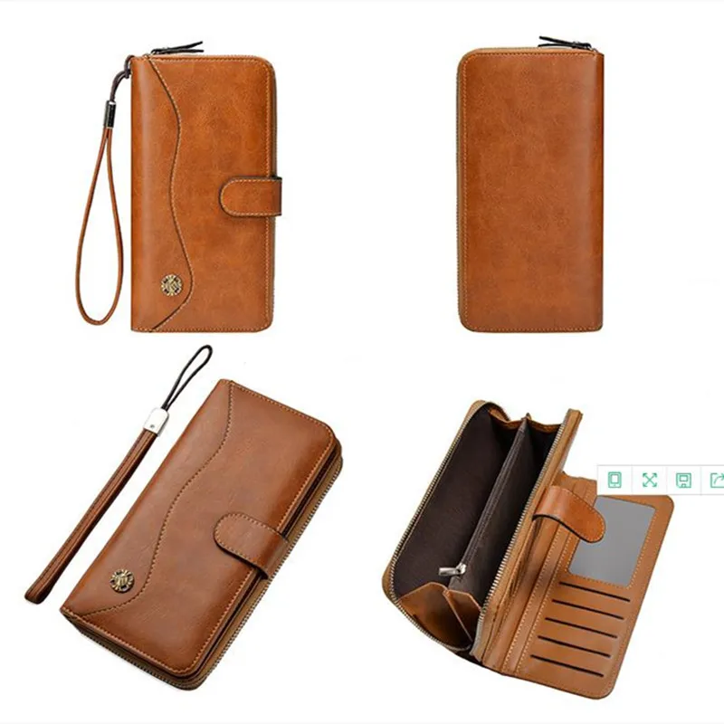 New Wallets Are Exclusively For Long Men's Zipper Soft Mobile Multifunctional PU Waterproof Wallet | Багаж и сумки