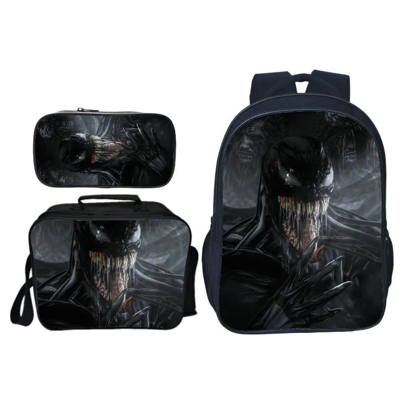 9 Комплект из 3 предметов, рюкзак для косплея Venom, школьная сумка на плечо, чехол-карандаш, ранец для ноутбука, рюкзак для путешествий, ранец, подарок - Цвет: 9