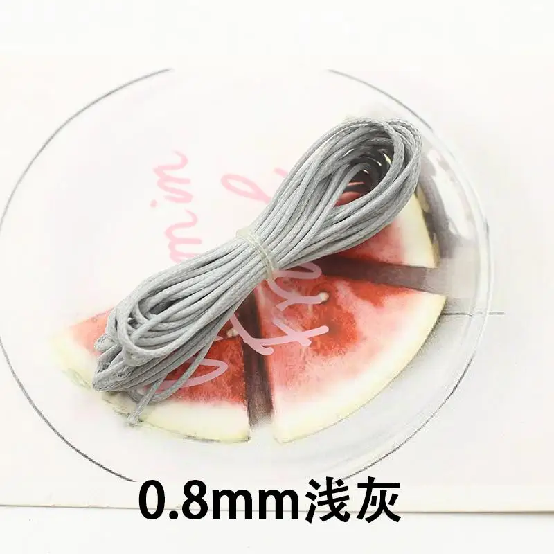 DIY аксессуары из бисера веревка материал 0,8 мм воск/Воск Веревка/линия воск/Воск линия/не выцветает - Цвет: light grey