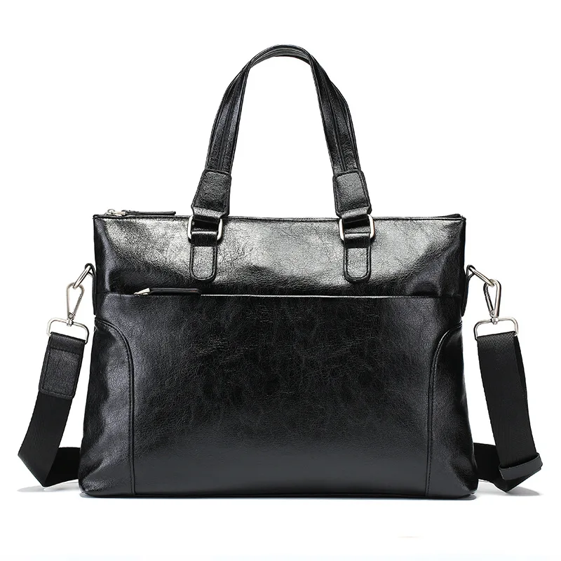 

Computer One Shoulder Slant Official Documents Korean Version Business Leather Handbag Men's Trend, New Leisure Simple Banner