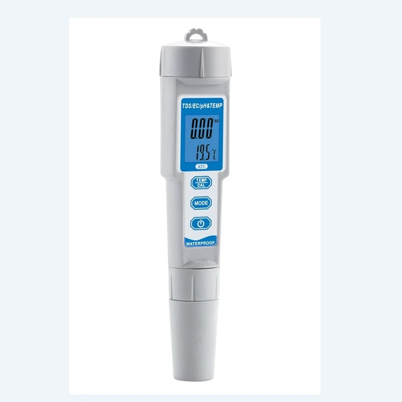 4в1 водонепроницаемый pH/EC/TDS измерители температуры цифровой контроль качества воды для бассейнов питьевой воды аквариума подсветка
