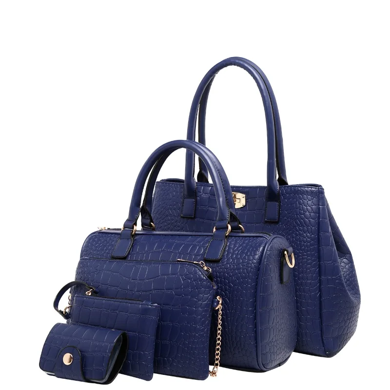 

WERAIMJX High Quality Alligator Print Women Handbags PU Leather Shoulder Crossbody Bags For Women Composite Bags Purse Card Bag