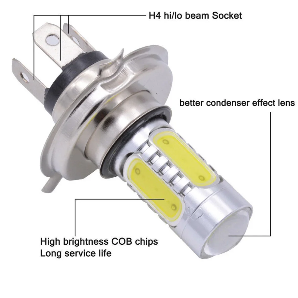 2pcs 30W Автомобильный мотоцикл 6000K H4/9003 светодиодный противотуманная фара лампочки лампы