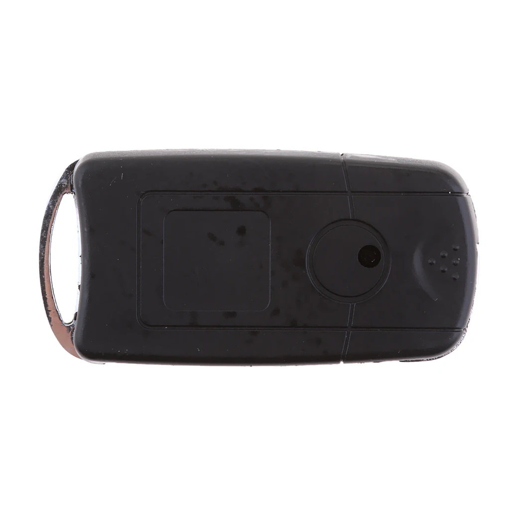 Car Keyless Entry Key Fob Case Shell Flip Folding Smart Remote Key Case Fits for Ssangyong Actyon Rexton, 2-Button Black