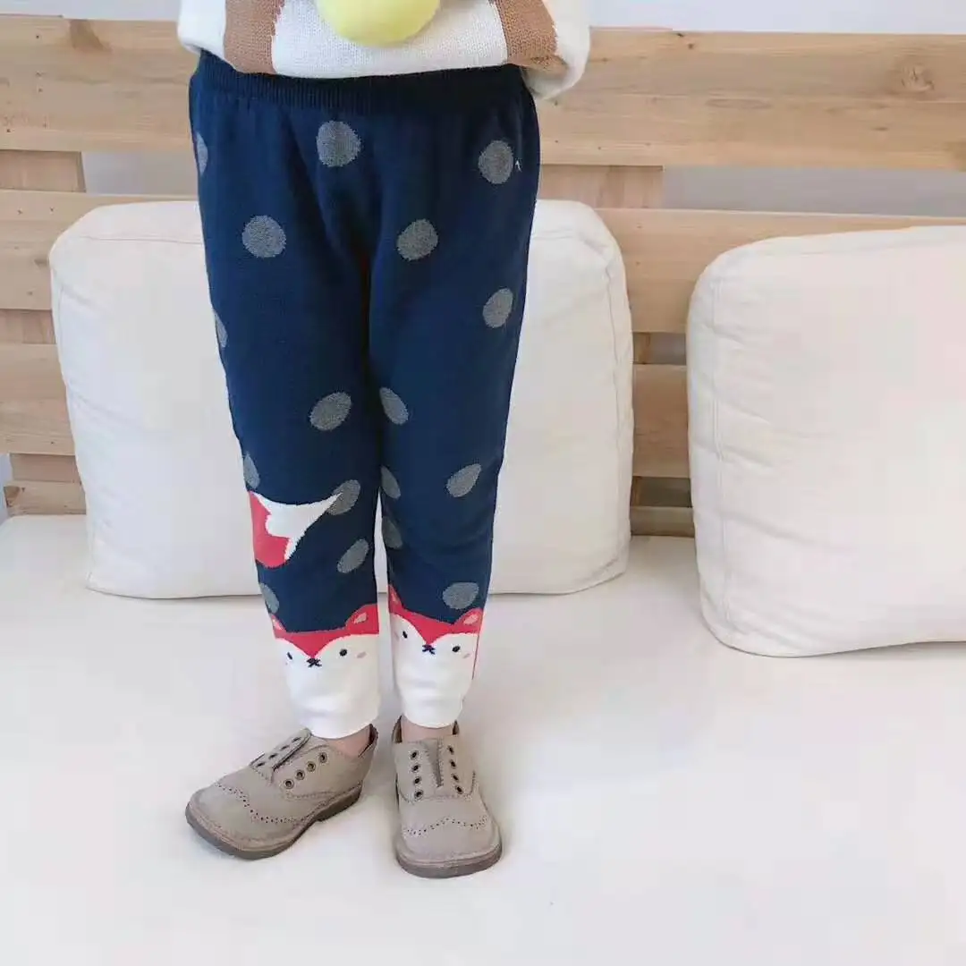 Ml0719 Autumn And Winter New Style Men And Women Baby Cute Animal Leggings CHILDREN'S Knit Pants
