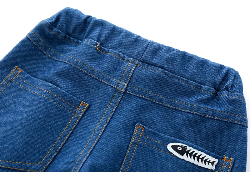 Autumn Korean-style Boutique Childrenswear BOY'S Children Crimping Embroidery Boy Cowboy Trousers Crawler Wholesale