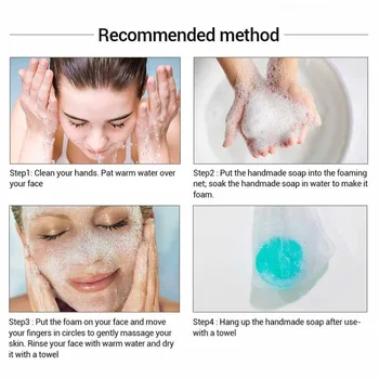 

2019 Handmade Gentle Essential Oil Acid Facial Soap Skin Whitening Moisture Cleaning Washing Hyaluronic Face Care Facial Soap